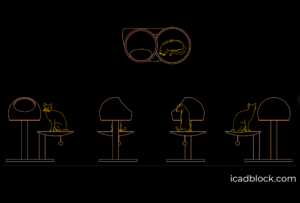 Cat tree house DWG in AutoCAD