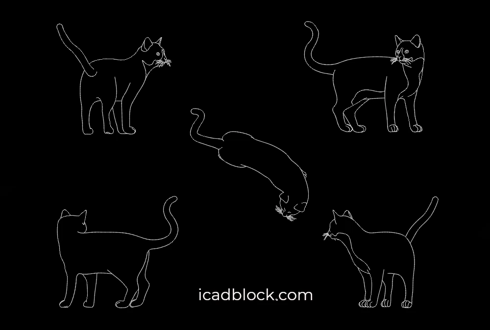 Cat turned around AutoCAD