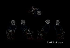 Little boy sitting DWG