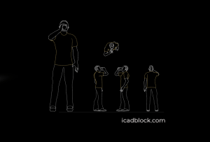 Man Drinking CAD Block DWG Free Download - AutoCAD