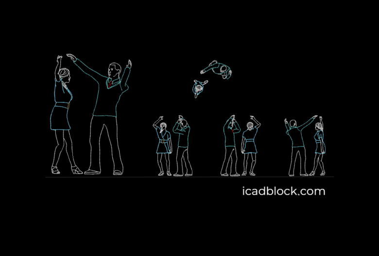 People Dancing CAD Block Collection In DWG - ICADBLOCK