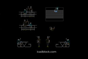 students greeting in an outdoor cafe DWG